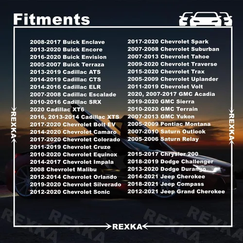 Miniatura 4 de Rexka 10 clips de moldeo de rueda basculante 19352782 68172491AA compatibles con GM Chevrolet GMC Cadillac Jeep Cherokee Compass Grand Cherokee