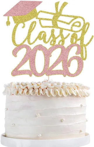 Miniatura 20 de Gold Class of 2025 - Decoración para tartas de graduación con purpurina para la clase de 2025, suministros de fiesta de graduación – Graduados