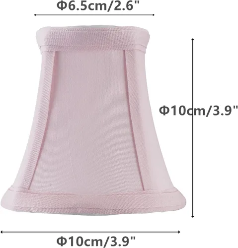 Miniatura 3 de EFINEHOME Mini lámpara con clip para bombillas de candelabro, pantalla de tela de barril solo para bombillas de vela, lámpara de pared, accesorios