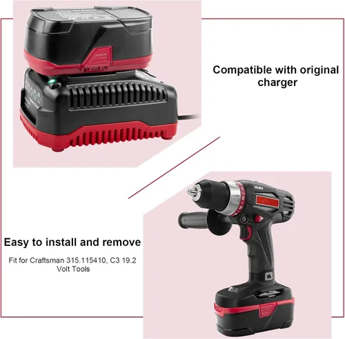Miniatura 7 de ARyee Reemplazo de 19.2 voltios 6.0Ah para batería de iones de litio Craftsman DieHard C3 XCP Craftsman 19.2v batería 130279005 11375 1323903
