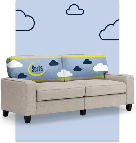 Miniatura 32 de Serta Palisades Sofás Tapizados para Sala, Sofá de Diseño Moderno, Tela, Beige