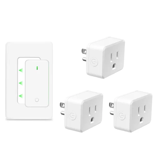 Miniatura 106 de NineLeaf Interruptor de salida remoto inalámbrico, interruptor de lámpara remoto, interruptor decorativo de enchufe de luz de encendido y apagado
