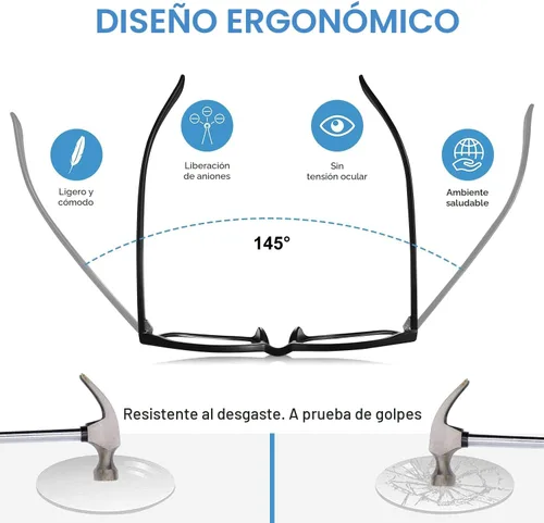 Miniatura 5 de Okany Lentes de bloqueo de luz azul para mujeres, hombres y mujeres, con filtro de pantalla de computadora negra, gafas de juego para mujeres