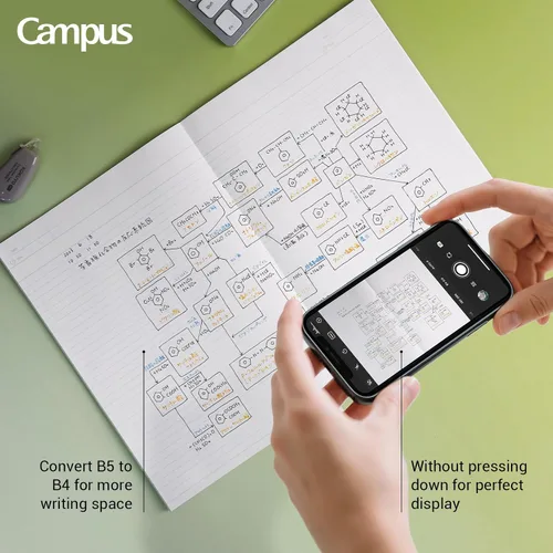 Miniatura 7 de KOKUYO Cuadernos de composición, paquete de 5 cuadernos Campus Semi-B5 Comp con punto A a rayas de 0.276 in, 30 hojas, cuaderno rayado escolar