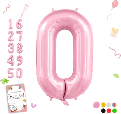 Miniatura 86 de Globos de números de 40 pulgadas del 0 al 9 dorados grandes del número 0, globos digitales para suministros de decoración de celebración de fiesta