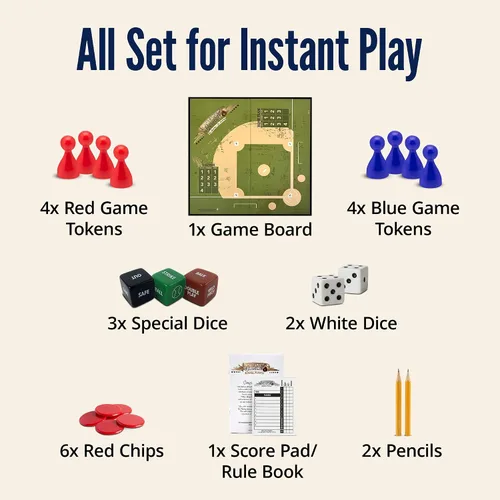 Miniatura 3 de Juego realista de tablero "What About Baseball" que te da la sensación de béisbol real, adecuado para niños a partir de 8 años, de Grandma Smiley's
