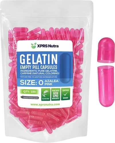XPRS Nutra Cápsulas vacías de tamaño 0 – 100 cápsulas vacías de gelatina – Pastillas para relleno de cápsulas de bricolaje – Cápsulas de gel de