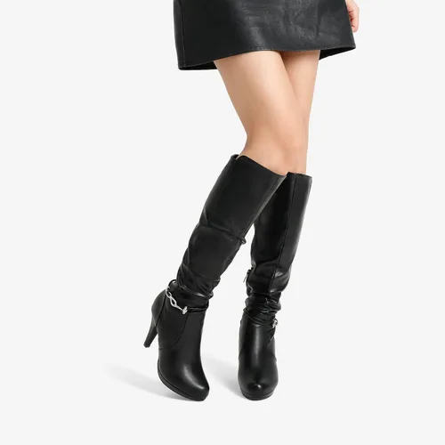 Miniatura 4 de DREAM PAIRS Botas de tacón alto hasta la rodilla para mujer