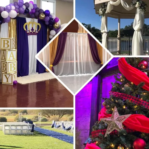 Miniatura 3 de Efavormart - Perno de tela de poliéster negro para banquetes de boda, restaurante, venta al por mayor, para fiestas, eventos, decoración, artes