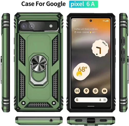 Miniatura 3 de Funda para Pixel 6a, Google Pixel 6A con protector de pantalla HD, [grado militar de 16 pies probada en caídas], anillo protector a prueba de golpes