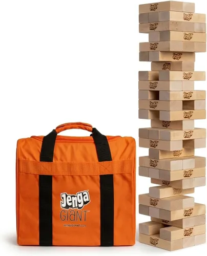Miniatura 10 de Jenga Gigante - Bloques de madera dura - Se apilan hasta más de 3 pies - Licencia oficial - JS4