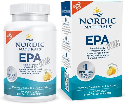 Nordic Naturals EPA Xtra, Limón, 90 geles blandos, 1640 mg de omega-3, fórmula de alta intensidad de la EPA para el estado de ánimo positivo, la