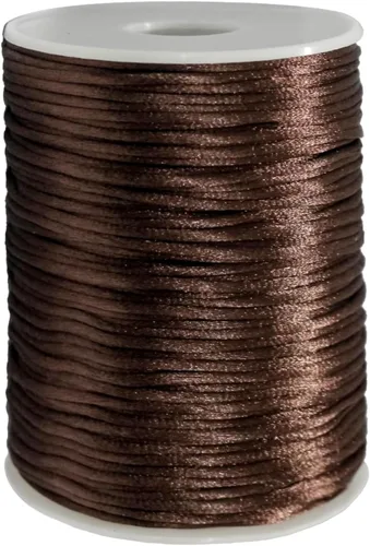Miniatura 10 de FQTANJU Cordón de nailon satinado de 300 pies de 0.079 in para nudos chinos, artes y manualidades, pulseras de macramé, collares, fabricación