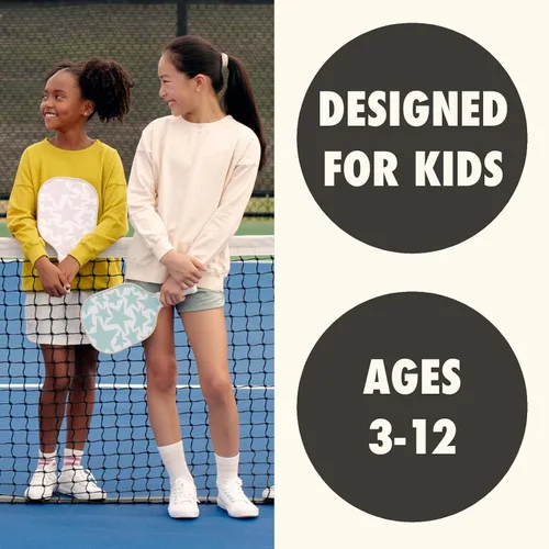 Miniatura 4 de Paleta de pickleball juvenil – Paleta de tamaño infantil para niños de 12 años en adelante, paleta de pickleball pequeña y ligera para niños