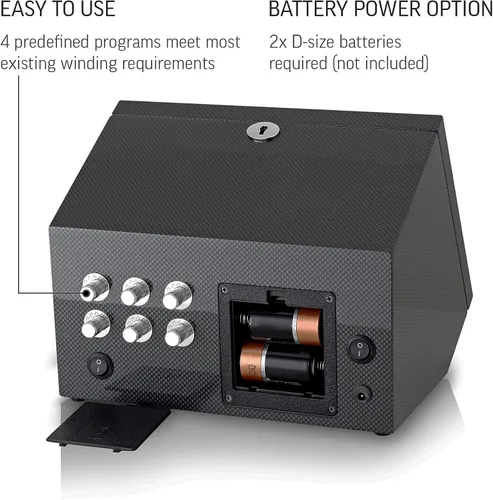 Miniatura 4 de Bobinador de reloj para 6 relojes automáticos con opción de parada del motor y compartimento de batería