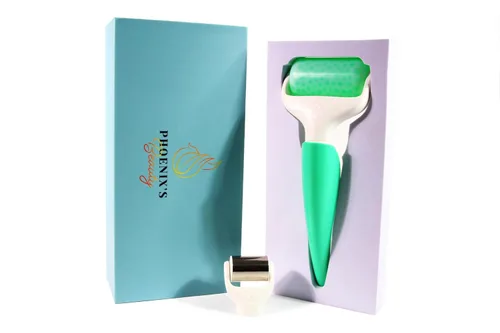 Miniatura 2 de Phoenix's Beauty Rodillo de hielo para cara, ojos y cuello Crioterapia Rodillo facial 2 en 1 Reducción de hinchazón y revitalización
