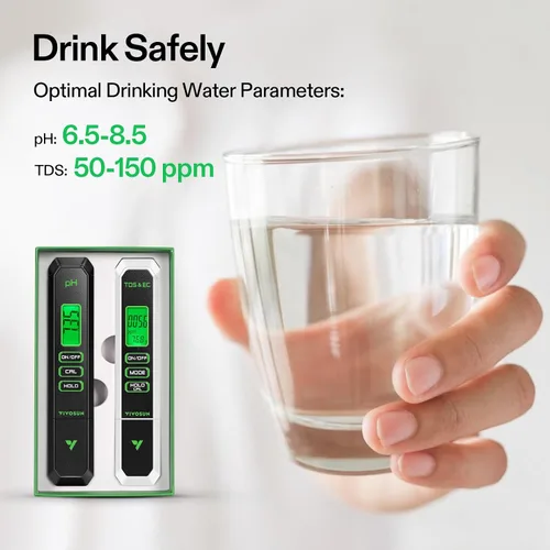 Miniatura 7 de VIVOSUN Kits de medidor digital de pH y TDS, 0.01 pH de alta precisión tipo bolígrafo, medidor de pH con ± 2 % de precisión de lectura, 3 en 1