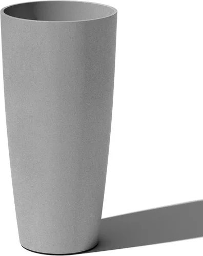 Miniatura 11 de Veradek Mason Series Vega Planter - Maceta redonda alta para interiores o exteriores, porche/patio Hecha de compuesto de plástico y piedra