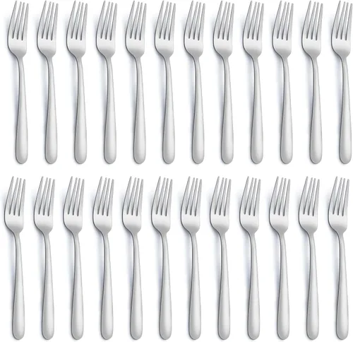 Miniatura 12 de Tenedores de ensalada de 36 piezas, tenedores pequeños de 7 pulgadas de acero inoxidable pulido con espejo y apto para lavavajillas, utilizado