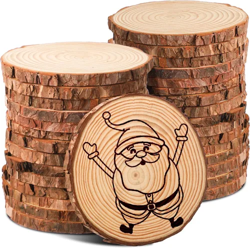 Giegxin 15 piezas de rebanadas de madera sin terminar para centros de mesa, baby shower, boda, fiesta, centros de mesa, bosque, manualidades,