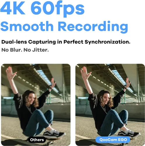 Miniatura 5 de KanDao QooCam EGO - Cámara 3D VR con Visor Integrado, Fotos de 24MP/8K Videos de 4K 60FPS con Visualización Instantánea 3D Estereoscópica, Negro