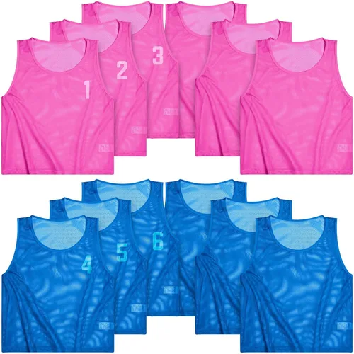 Boyiee Chalecos de Scrimmage, Camisetas de Malla de Nylon para Práctica de Equipo Juvenil para Deportes Baloncesto Fútbol Fútbol Americano