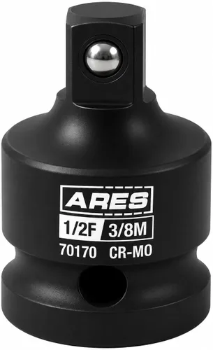 ARES 70170 - Adaptador de toma de impacto de 1/2 pulg. (F) a 3/8 pulg. (M) - Construcción de acero cromo molibdeno que supera los estándares ANSI y
