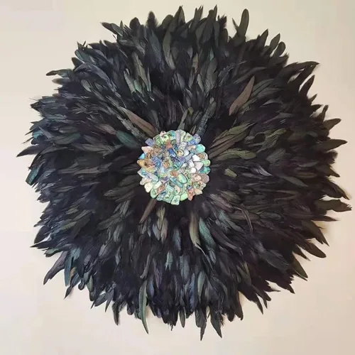 Miniatura 5 de Sowder Borde de flecos de plumas de gallo de 8 a 10 pulgadas de ancho para decoración de manualidades, paquete de 1 yarda (negro)