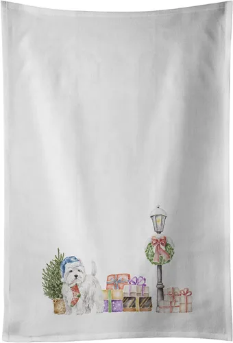 Miniatura 37 de Caroline's Treasures CK8100WTKT - Juego de 2 toallas de cocina con diseño de bulldog francés con diseño de país de las maravillas navideñas