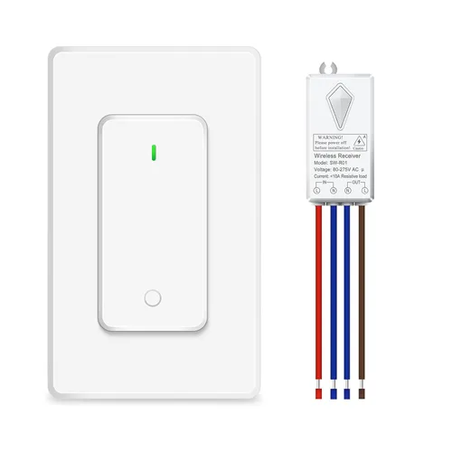 Miniatura 85 de NineLeaf Interruptor de salida remoto inalámbrico, interruptor de lámpara remoto, interruptor decorativo de enchufe de luz de encendido y apagado