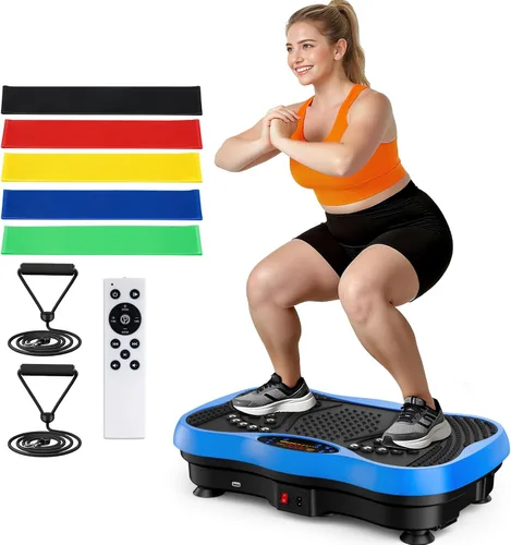 Miniatura 12 de Vibration Plate Exercise Machine, 130 Levels Full Body Workout Vibrating Plate for Lymphatic Drainage Weight Loss, 450 Lbs Capacity Shake Platform