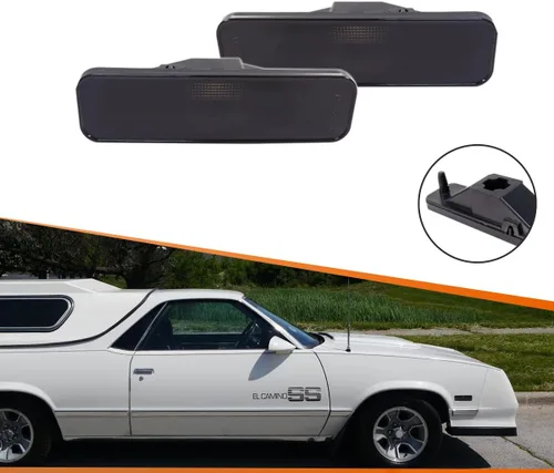 Miniatura 19 de ADIIL Luces LED de lente roja para parachoques trasero compatibles con 1978-1987 Chevrolet El Camino GMC Caballero, reemplazan las lámparas Luces