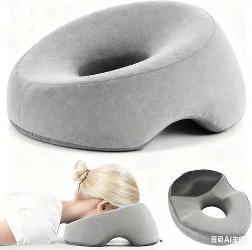 Miniatura 8 de Almohada de espuma viscoelástica ajustable boca abajo con 2 rejillas de ventilación - Sueño estomacal y reposacabezas poscirugía ocular con cojín