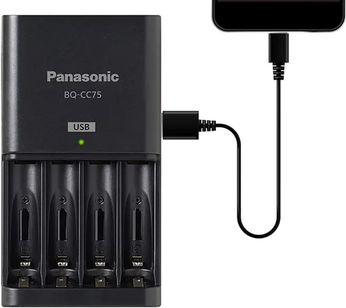 Miniatura 7 de Panasonic Eneloop Pro Ni-MH Baterías AA BK-3HCCA8BA 1.2V 8pk y cargador de batería de 4 celdas con 4 pilas AA K-KJ75KHC4BA