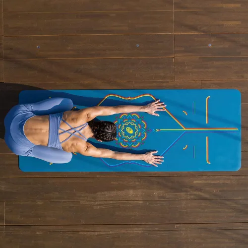 Miniatura 8 de Colección de esterilla de yoga impresa Liforme - Incluye bolsa de yoga gratis - Sistema de alineación patentado, agarre tipo guerrero, Arco