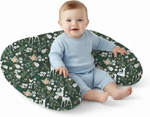 Miniatura 27 de Little Grape Land - Almohada de lactancia mejorada, lactancia materna y biberón durante 0 a 16 meses, funda suave lavable a máquina con relleno