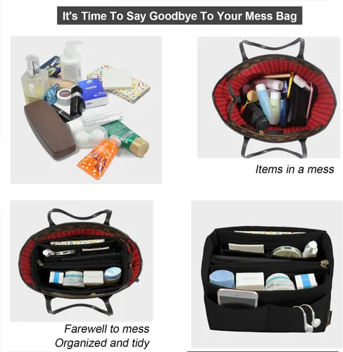 Miniatura 4 de OMYSTYLE - Organizador de bolsa, organizador de bolsas de fieltro para bolsa y bolso, organizador de bolsa de mano con 5 tamaños
