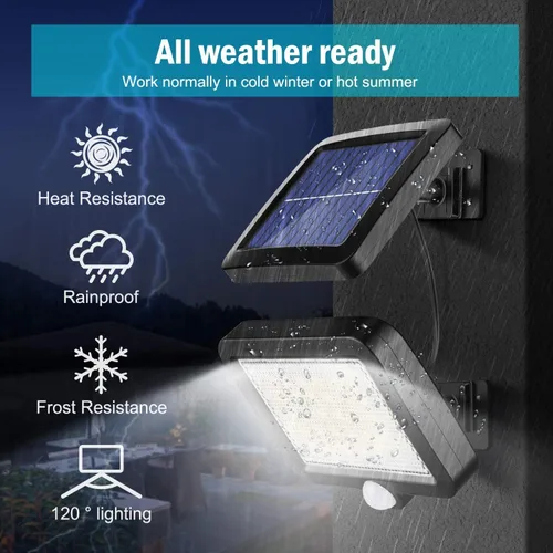 Miniatura 6 de MPJ Luz solar para exteriores, 56 luces LED solares exteriores con detector de movimiento, IP65 impermeable, ángulo de iluminación de 120°, luz