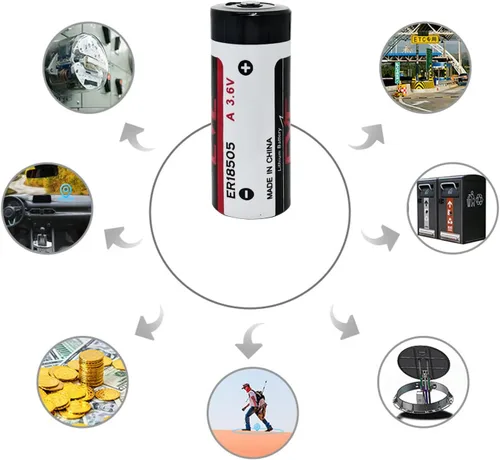 Miniatura 4 de WEIMAA - Paquete de 10 baterías de litio ER18505 de 3.6 V 4000 mAh tamaño A batería de litio primaria con conector 2.0 10 Pack