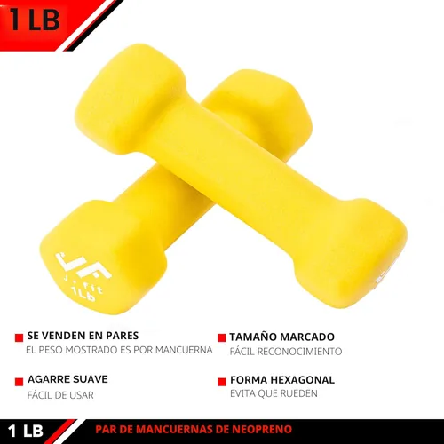 Miniatura 3 de JFIT Dumbbell Pairs or Sets – Neoprene & Vinyl Coated Hand Weights for Home Gym, Strength Training, Aerobics, Cardio Exercise and Fitness