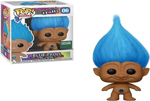 Funko Pop! Trolls - Trolls de buena suerte - Troll azul con pelo azul - B&N Exclusive #06