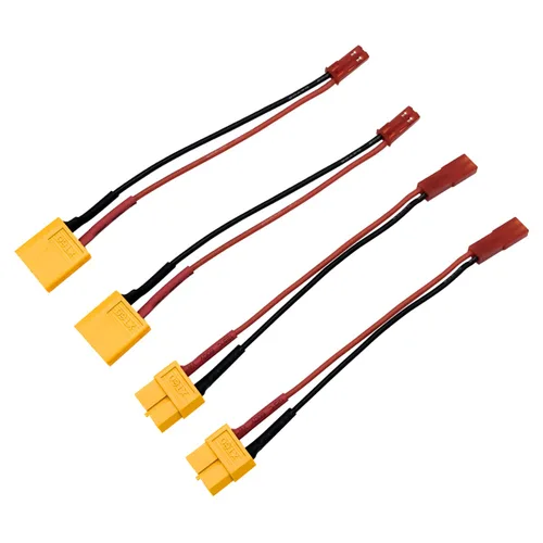 2 pares de adaptadores de conectores de batería Lipo JST a XT60 macho hembra para RC FPV Racing Drone Multicopter Quadcopter Gimbal Cámara aérea RC