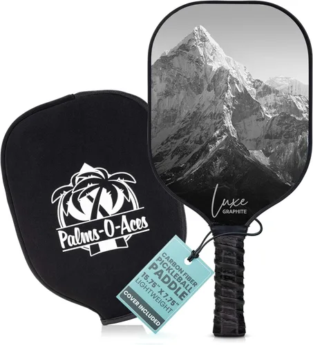 Miniatura 15 de Palms-O-Aces Carbon Fiber Pickleball Paddle – USAPA Approved 16mm T700 Graphite Paddle with Textured Spin Surface Lightweight Carbon Fiber Palmas