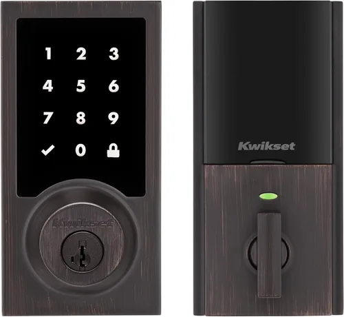 Miniatura 18 de Kwikset HomeConnect 918 Cerradura de pantalla táctil tradicional habilitada para Z-Wave de largo alcance, funciona con Ring Alarm, se requiere