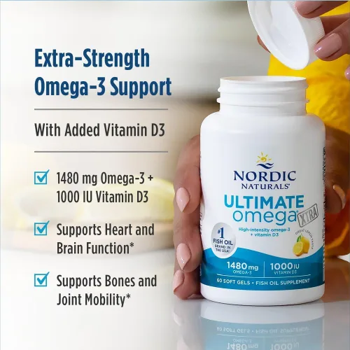 Miniatura 3 de Soporte para un corazón sano, 60 geles blandos, Nordic Naturals, último Omega extra, RUS-01799, 60, 1, 60