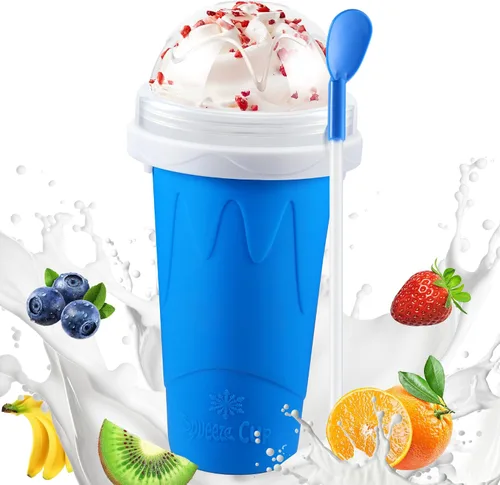 Taza de Fabricante de Slushie, Tazas de Slushie DIY Mágicas de Presión, Tazas Portátiles Congeladas para Licúados, Yogur y Helado, Taza Reutilizable