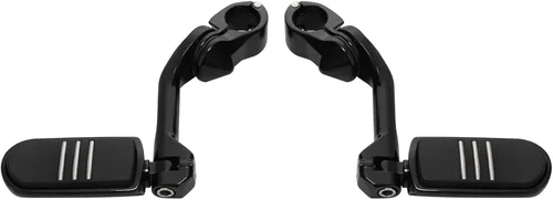 Green-L Estriberas universales para motocicleta de 1 1/4 pulgadas con abrazadera en ángulo largo para Harley Touring Road King Street Glide Electra