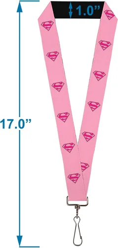 Miniatura 3 de Hebilla Abajo Cordón-1.0"-Superman Shield Rosa