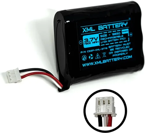 Miniatura 2 de Paquete de 2 baterías recargables de iones de litio 300-10186 3.7 V 7800 mAh para panel de sistema de seguridad