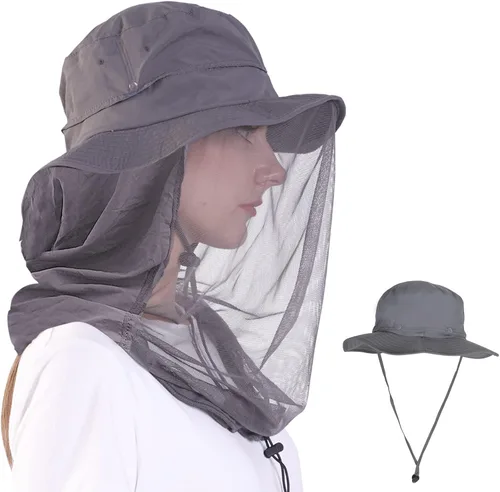 Miniatura 7 de ayamaya Sombrero de red de mosquito para hombres y mujeres, sombreros de ala ancha